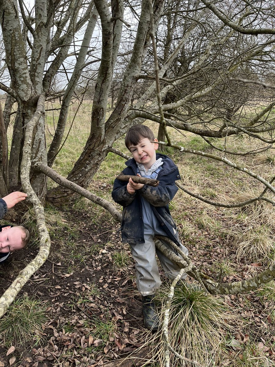 HolytownNC's tweet photo. Superhero role play #imagination #creative #sticks #nature #play #language #commuication https://t.co/9uU65uxkB2