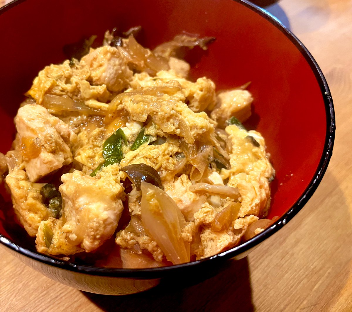 #親子丼 完成😋
三つ葉忘れちゃった。