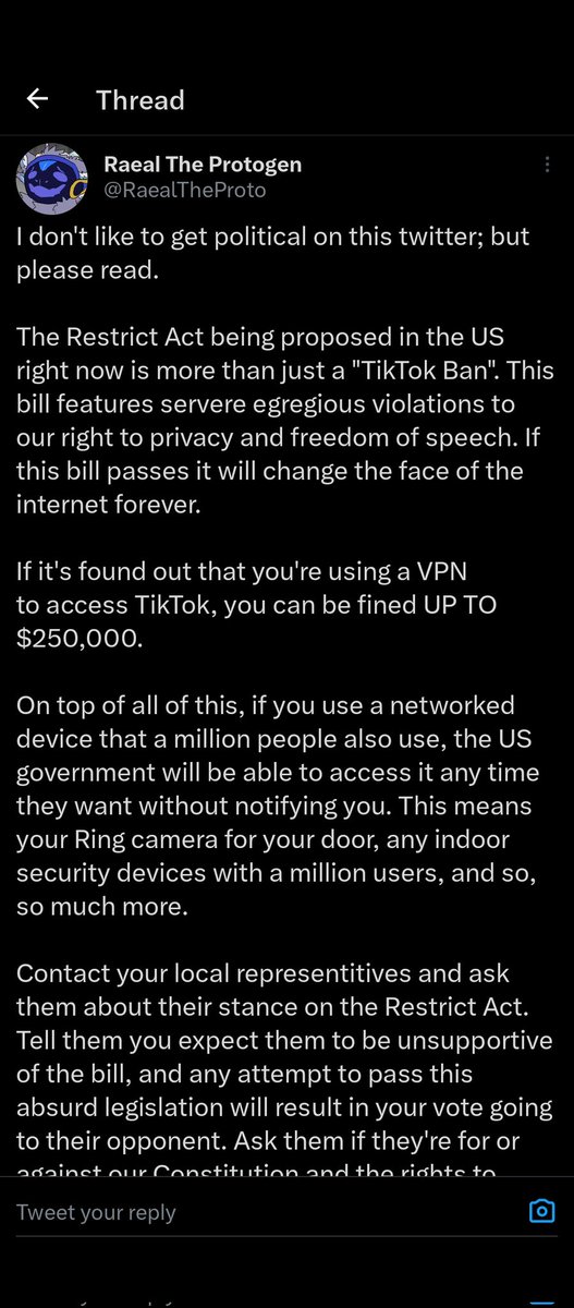 Bunny_Stark89's tweet photo. @myunclesmemes Tldr it's basically a bill to access your accounts including ring doorbells and search history and personal messages. https://t.co/eiU9Shtgu5