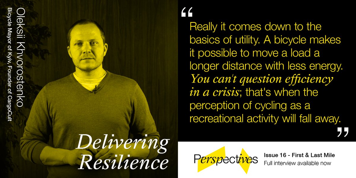 BYCS_org's tweet photo. 📰Issue 16 of Perspectives: First &amp; Last Mile, in partnership with @cargobikefest, interviews Oleksii Khvorostenko, Bicycle Mayor of Kyiv and Founder of CargoCult

💌 Learn about how Kyiv has harnessed the potential of cargo bikes for humanitarian aid:  https://t.co/7c0opPlaHJ https://t.co/T0SqxygGyE