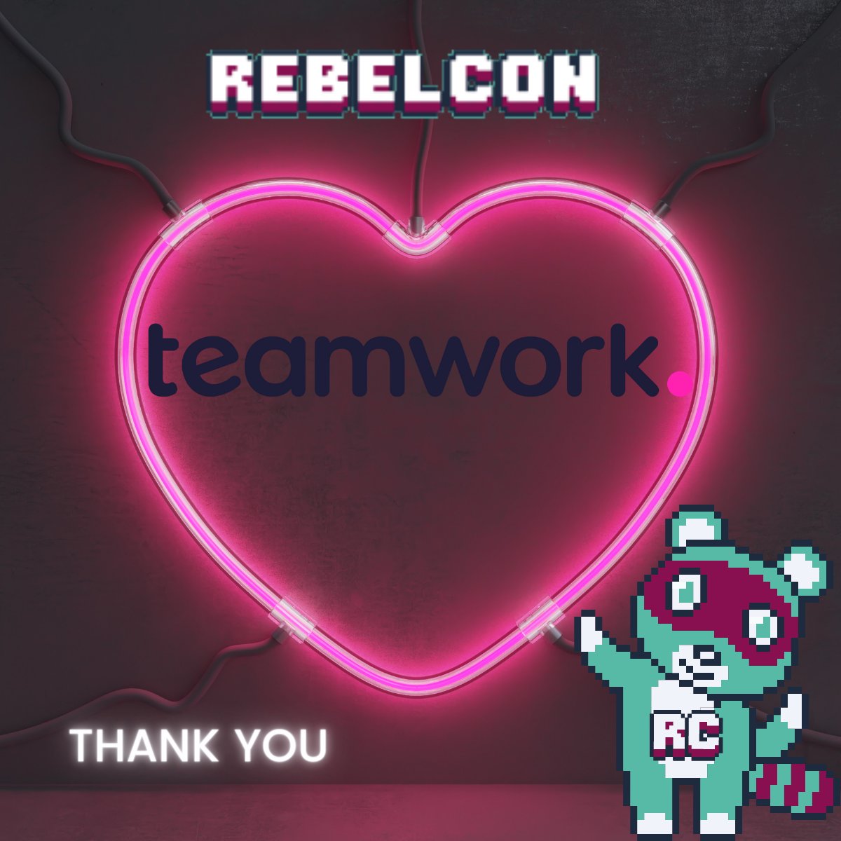 Thank you <a href="/teamwork/">Teamwork.com</a> and <a href="/AIDANJCASEY/">Aidan Casey</a> for supporting RebelCon 2023! 
#rebelcon2023