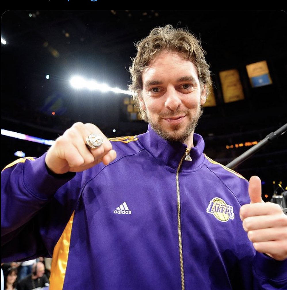 PasionBasketNBA's tweet photo. Pau Gasol se va a convertir en el primer jugador español en entrar en el Hall Of Fame

Qué orgullo 🇪🇸 https://t.co/rWoNLZPth7