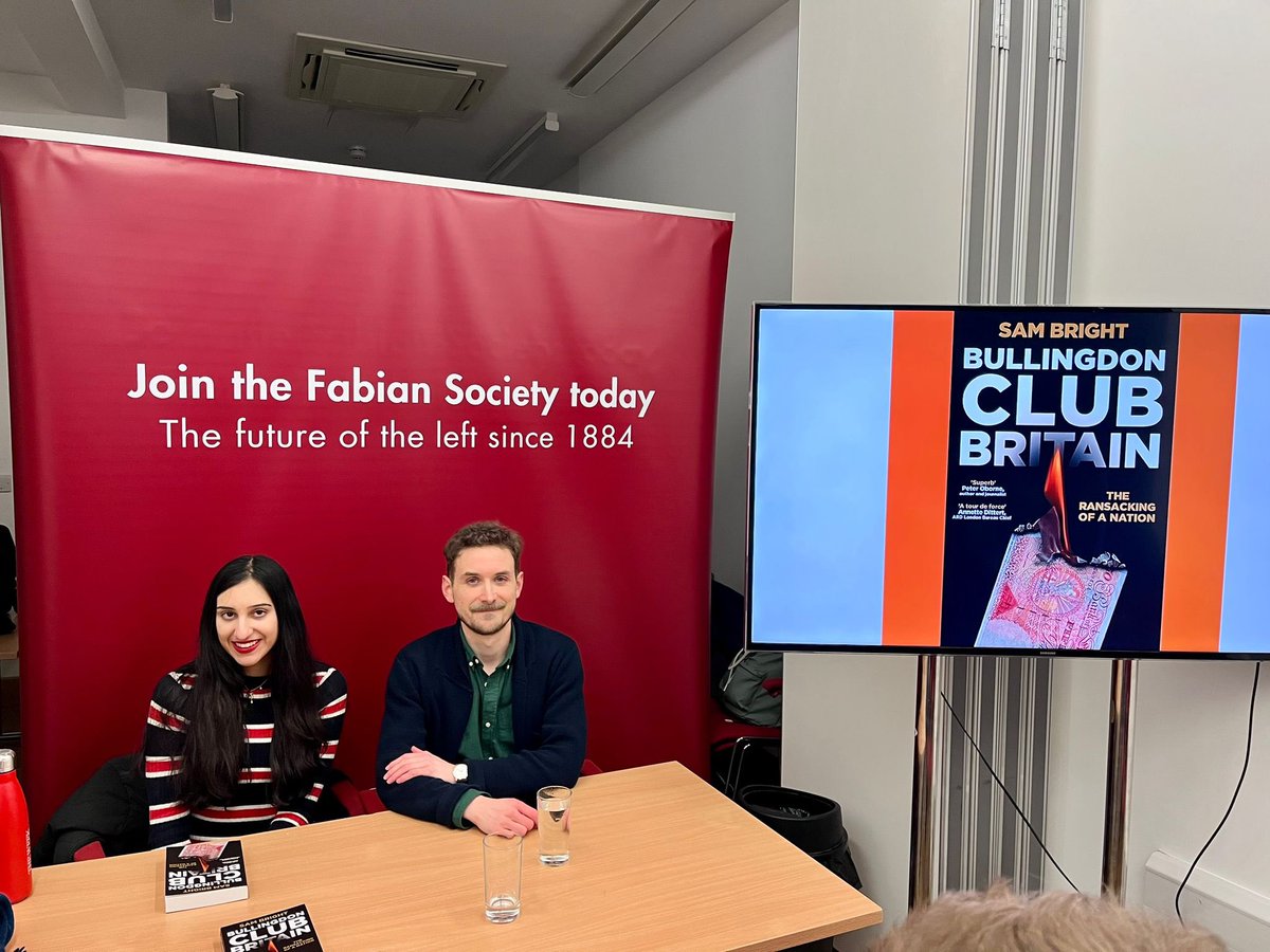 LDNYoungFabians's tweet photo. Thank you so much @WritesBright for coming down to talk about your book, Bullingdon Club Britain 👏🏼

And congrats @SarinaKiayani for chairing the meeting 🌹

Thank you to those who attended, it’s always great to see a packed room ✌🏻

#bullingdonbritain  #sambright #LDNYF https://t.co/7kydBWGvew