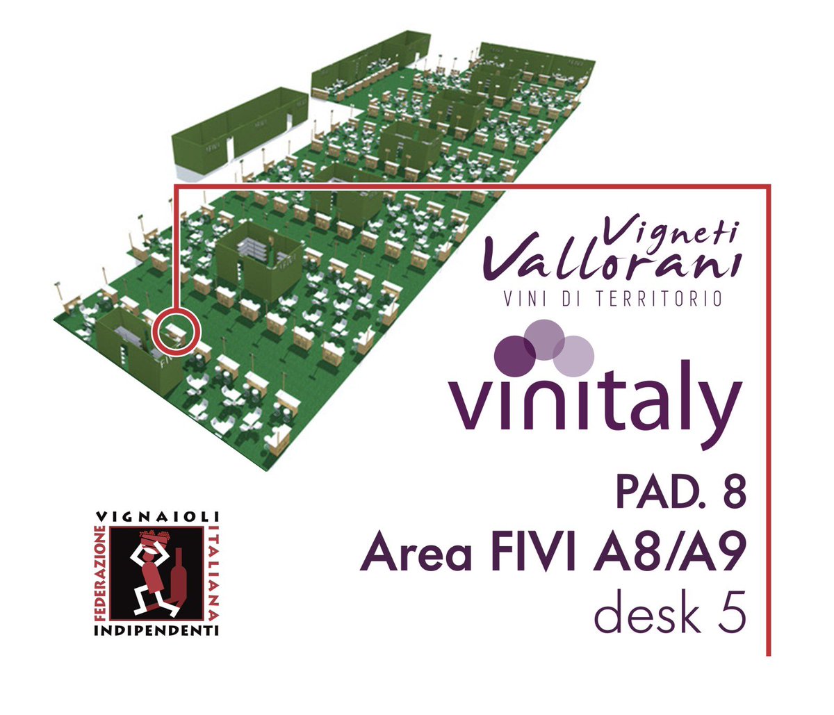 Visit us at #Vinitaly ! 🍷🙌 Pav 8, area A8/A9 desk 5  🍷🙌#vignaioliindipendenti #fivi