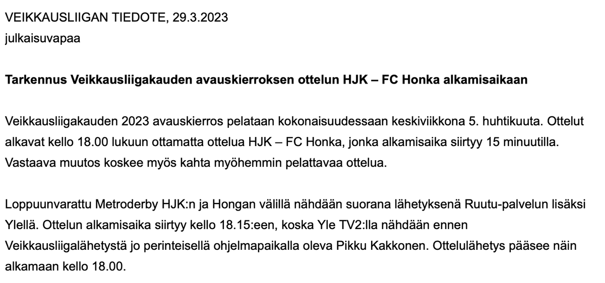 toniflink's tweet photo. The Power of Pikku Kakkonen

#Veikkausliiga #PikkuKakkonen #klassikko https://t.co/Ofq5NFFs4M