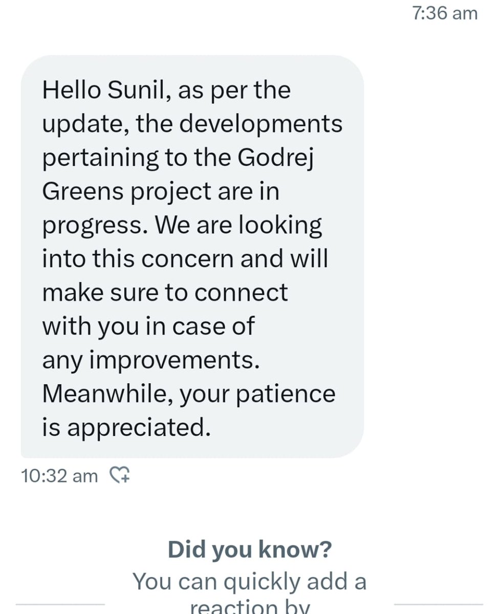 sunilbarav8149's tweet photo. @GodrejProperti4 hearing same reply since last 5 years
@CMOMaharashtra @DGPMaharashtra @MahaGovtRERA @MahareraG @SaudaGhar 
Request you to help https://t.co/X2DkhSwo14