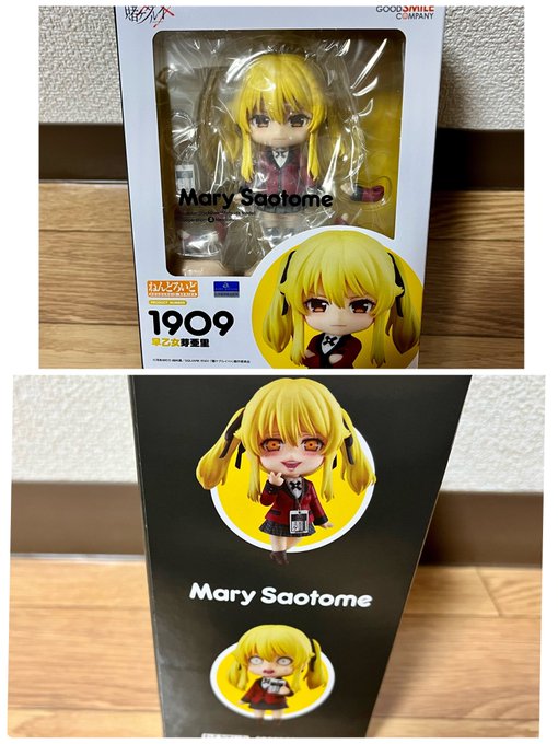 昨年の7月に注文した賭ケグルイの早乙女メアリのねんどろいど が届きましたぁぁぁ！通常もかわいいけど変顔がステキw😂✨ 