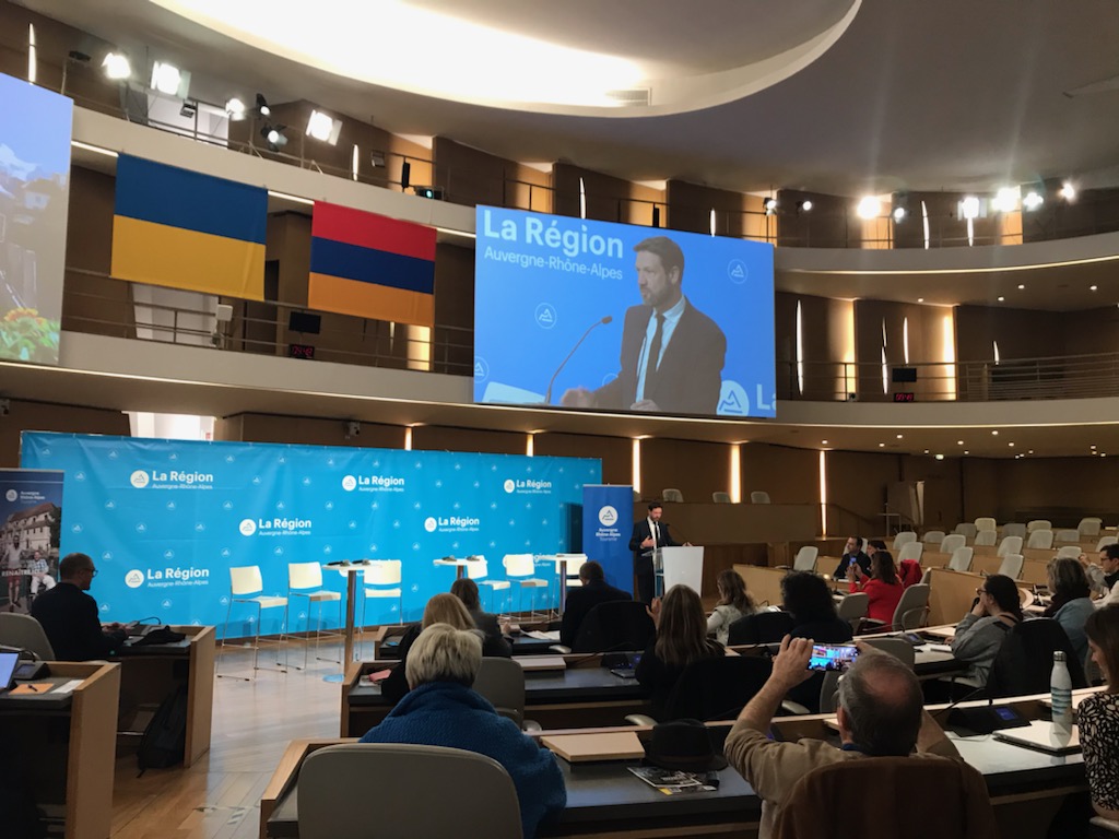 Lancement ce matin par <a href="/Pannekouckefabr/">Fabrice Pannekoucke</a>  de la 1ère Journée régionale "Entreprises et Destinations innovent pour un #tourisme #inclusif " 👉experts et tables rondes se succèdent à l'hôtel de Région à Lyon.