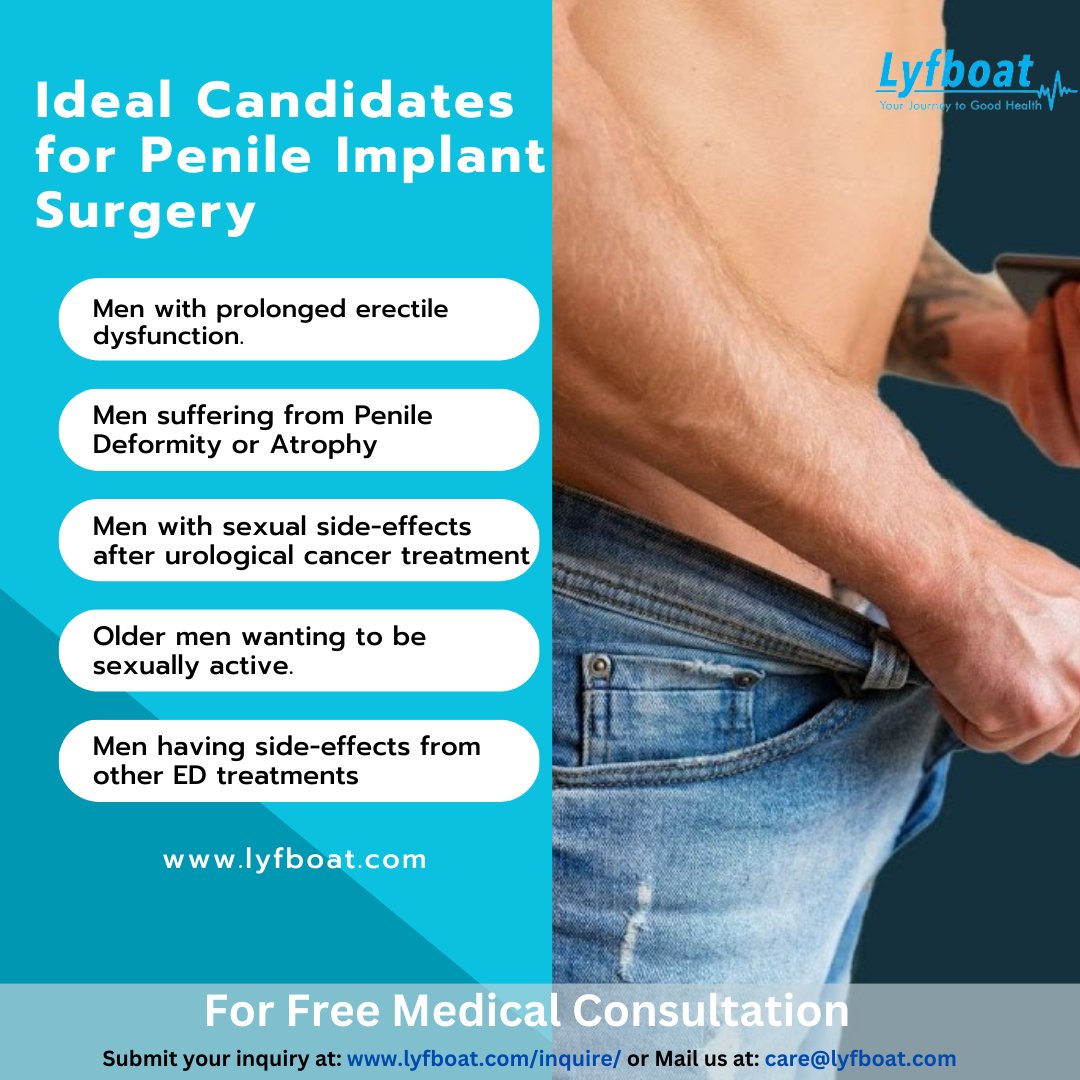 Men with severe erectile dysfunction due to medical conditions, nerve or physical damage, or psychological issues, who desire a more reliable method of achieving an erection may be ideal candidates for #penileimplant surgery.

#PenileHealth #penileprosthesis #EDsurgery