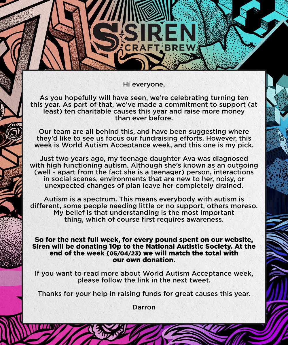A message from our founder, @DarronAnley. 

sirencraftbrew.com