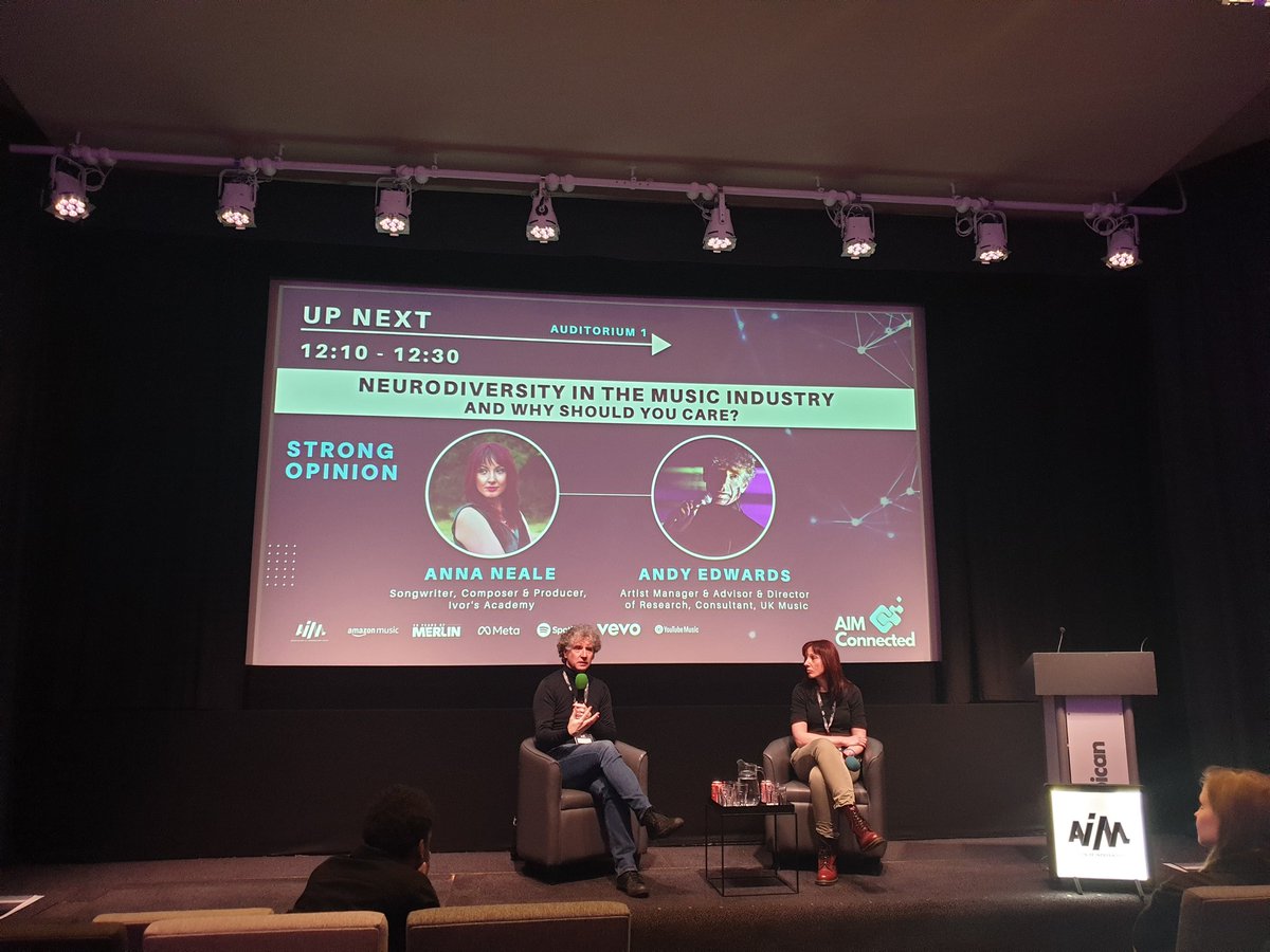 UK_Music's tweet photo. "Accept people for who they are. Have a conversation with people. Read up. Don't judge."
@andyedwardsster's final takeaways speaking at #AIMConnected's #Neurodiversity in the Music Industry and Why You Should Care? https://t.co/3Cz1Nzyrlb
