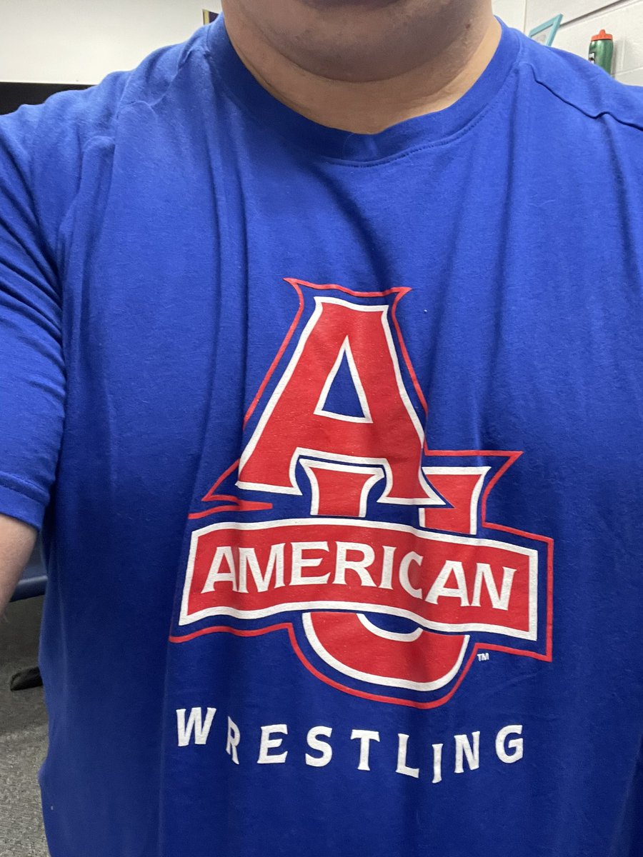 Day 87 of 365 days of #WrestlingShirtADayinMay goes out to @AU_Wrestling. Thank you @AmericanU @AUeagles and @AUEaglesAD for supporting @Jason_Borrelli @Alex_Tirapelle @AUdance93 and this great program!