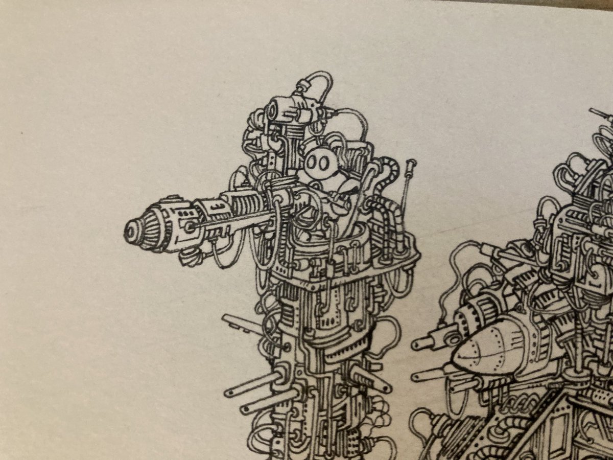 Been rummaging through old folders and found the DOOMBUGGY. I love the little Captain.  #art #illusrtationart #illusrtationartist #drawing #inkdrawing #warmachine #ArtistOnTwitter