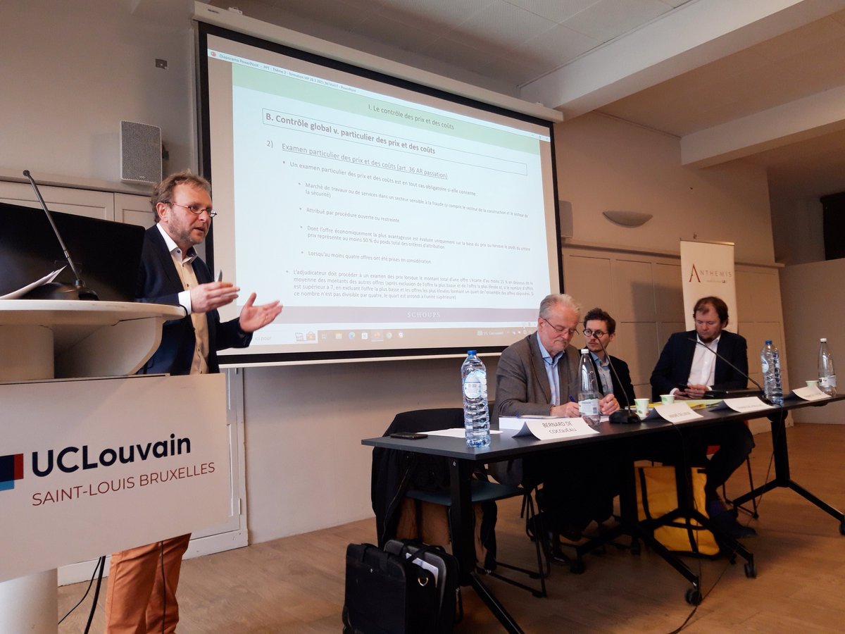 Bernard de COCQUEAU, André DELVAUX et François PAULUS ont eu le plaisir d’intervenir ce 28 mars dans le cadre du colloque organisé par Anthemis et consacré aux marchés publics en période de forte fluctuation des prix.