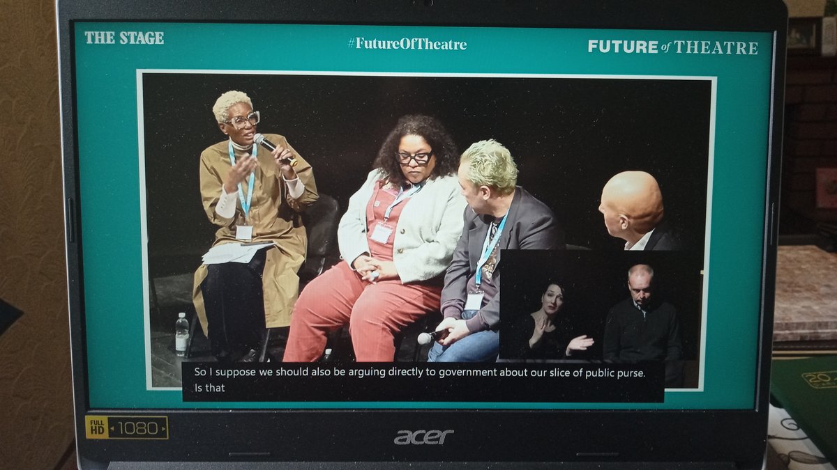 Today I am online watching @TheStage's #FutureOfTheatre conference