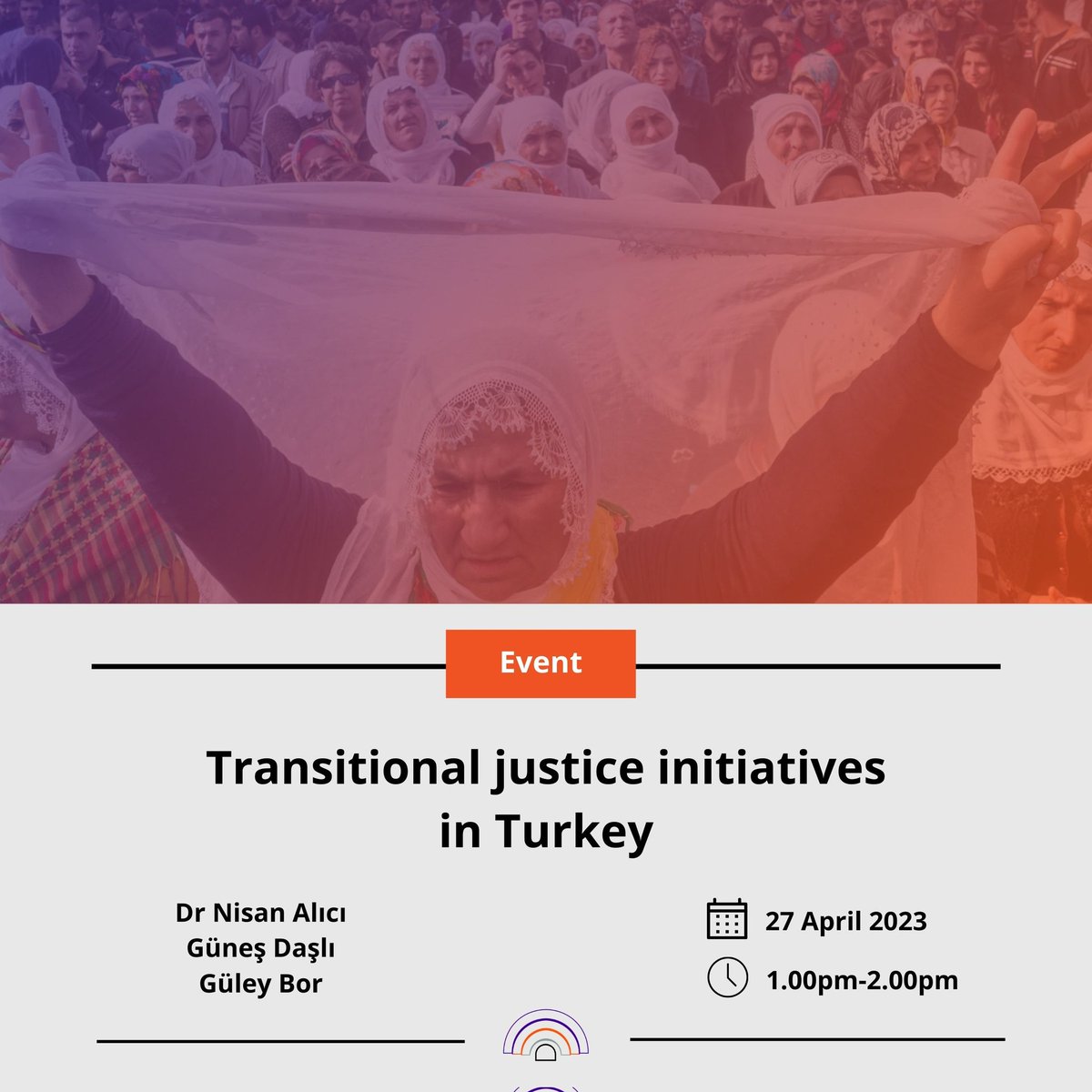 On April 27, our researchers Dr @NisanAlici, @gunesdasli and @BorGuley will speak at the 'Transitional justice initiatives in Turkey' event organized by @bisa_ismmea on Zoom. Register at: bisa.ac.uk/members/workin… @Bahar_Baser @MYBISA