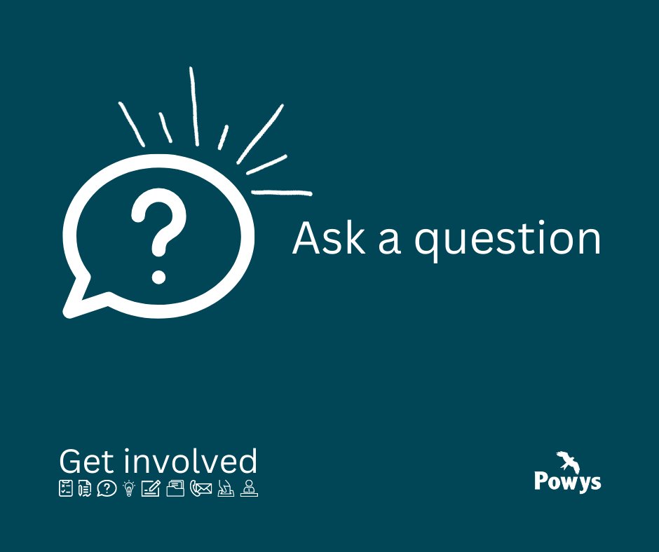 Would you like to ask a question in our next county council meeting in July?

To submit a question, please email publicquestions@powys.gov.uk by 5pm on Wednesday 5 July. If accepted, it will be added to the agenda.

More information: powys.moderngov.co.uk/ecSDDisplay.as…