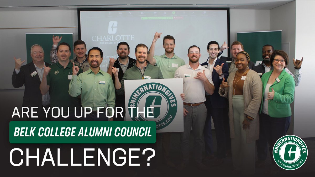 It's DAY 2 of #NinerNationGives and I have the challenge to spread the word on social media. For every like, share, or tag of my post, the Belk College Alumni Council will contribute $50 to the Belk College Alumni Scholarship Fund, up to $2,500! Tag all #BusinessNiners you know!