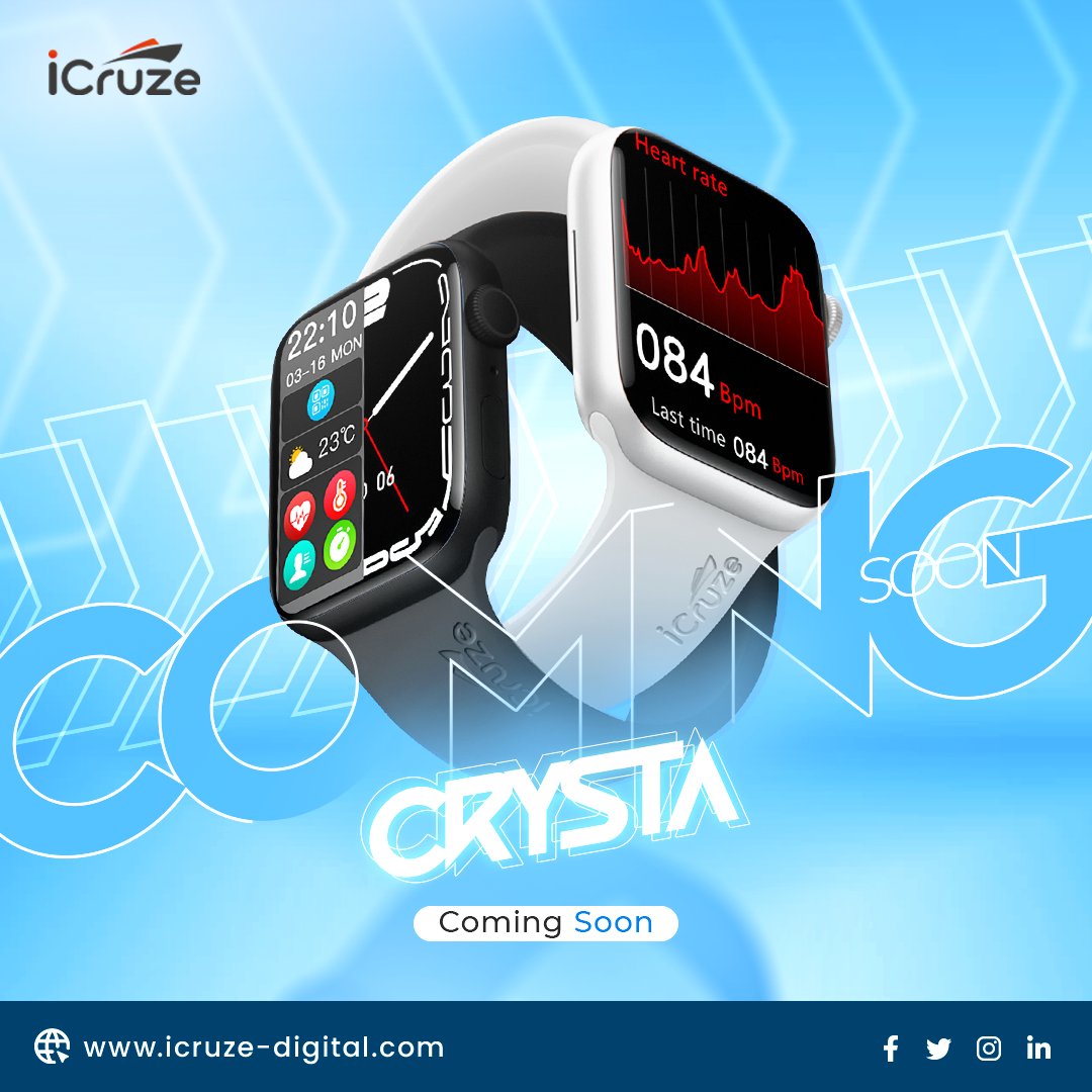 iCruzeindia's tweet image. Stay connected on the go with CRYSTA Smart Calling watch!✨
Coming Soon! ✨
#Callingwatch #iCruze #CRYSTA #watches #comingsoon #tech #SmartWatch 
#smartwearables #Tranding #watchformens🌟⚡️🌟 #stylish #iCruzeCrysta
#StayConnected