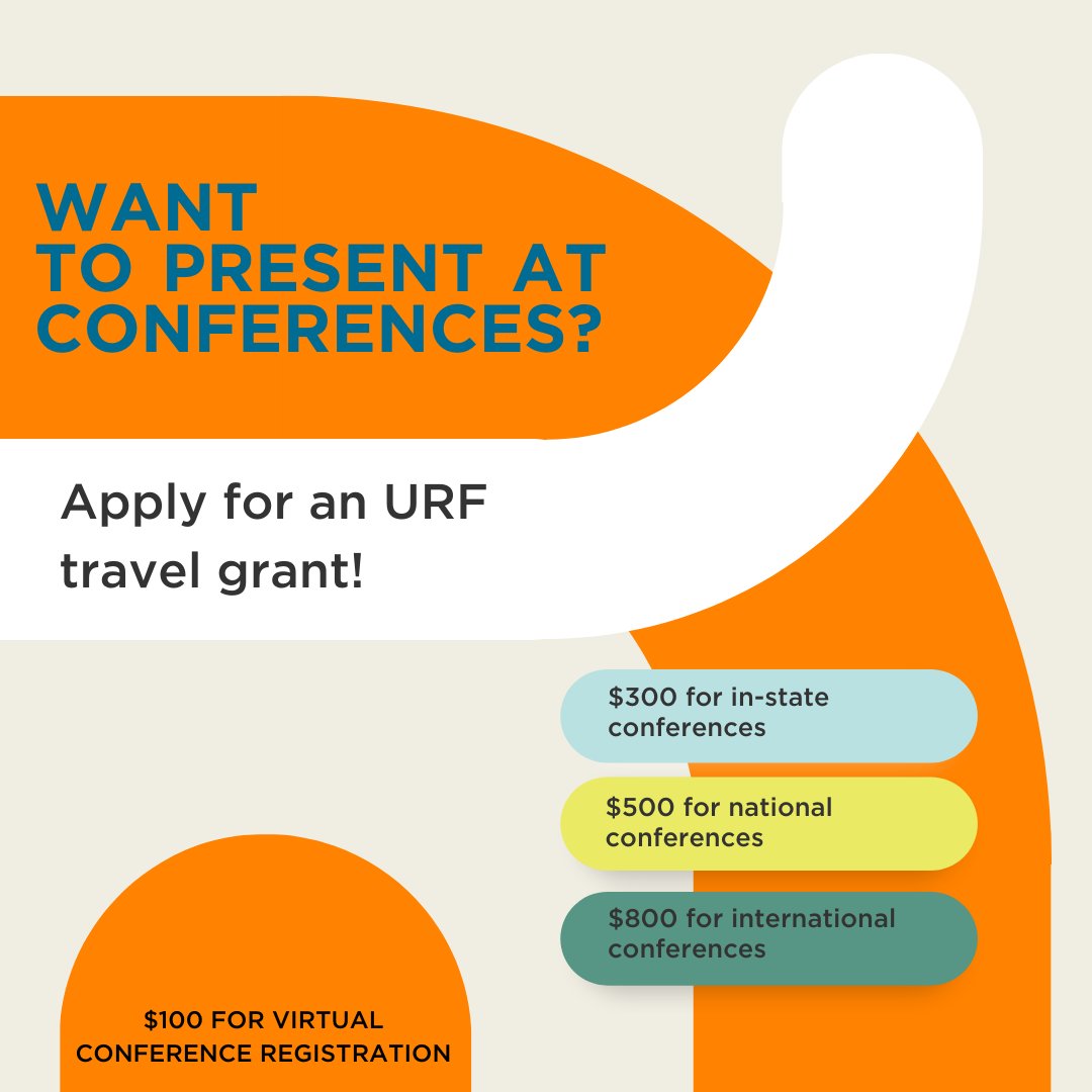 Have you been accepted to present your research and creative works at a non-UT-sponsored conference or event?
.
Apply for funds to defray registration and travel costs partially!
.
Learn more on our website!