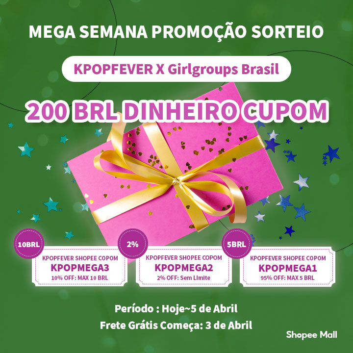 kpopfever_kr's tweet photo. SORTEIO 'CUPOM DE 200 REAIS NA LOJA' - KPOP FEVER x GirgroupsBR

• Siga a @kpopfever_kr e @GirlgroupsBR 

• De RT e curta este tweet
• Comente "KPOPFEVER MEGA CUPOM" + marque 2 amigos em cada tweet quantas vezes quiser https://t.co/APtmuH6JOF
