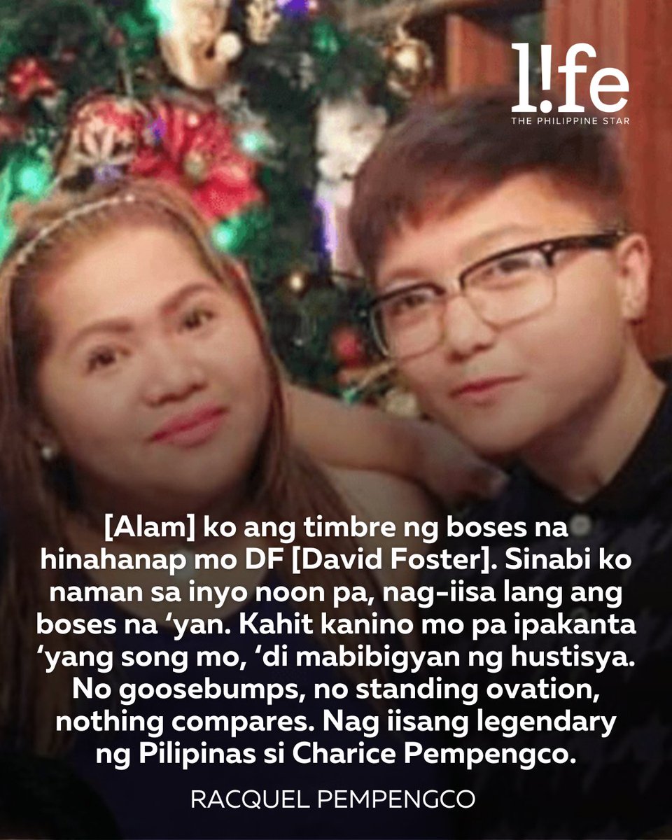philstarlife's tweet photo. #JakeZyrus’ mom Racquel Pempengco emphasized that “nothing compares” to Charice Pempengco’s voice. READ: https://t.co/NiBg5RKk9V https://t.co/tJt4b0chG5