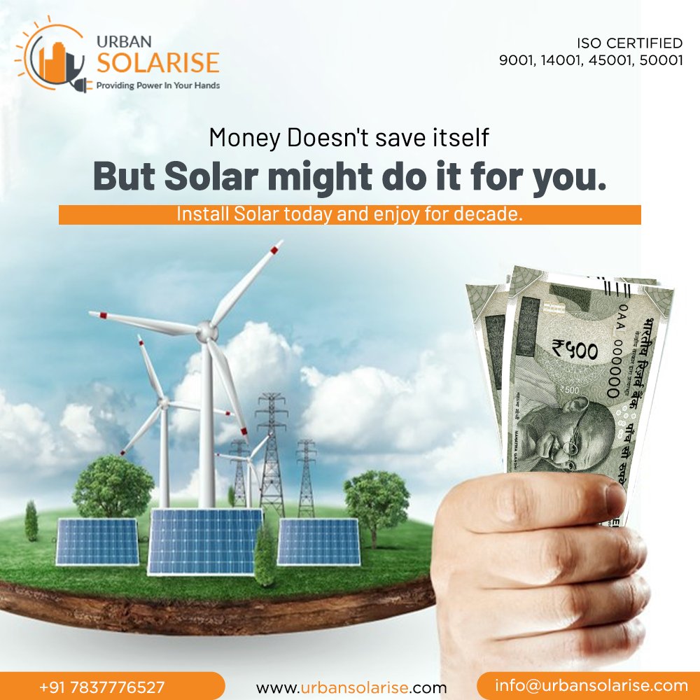 urbansolarise's tweet image. Going Solar can elevate your savings to a great extent...

Go solar with Urban Solarise to make your life easy!

For a free consultation, Visit -urbansolarise.com

#solarenergy #solar #solarpower #solarpanels #cleanenergy #solarsystem #save #electricity