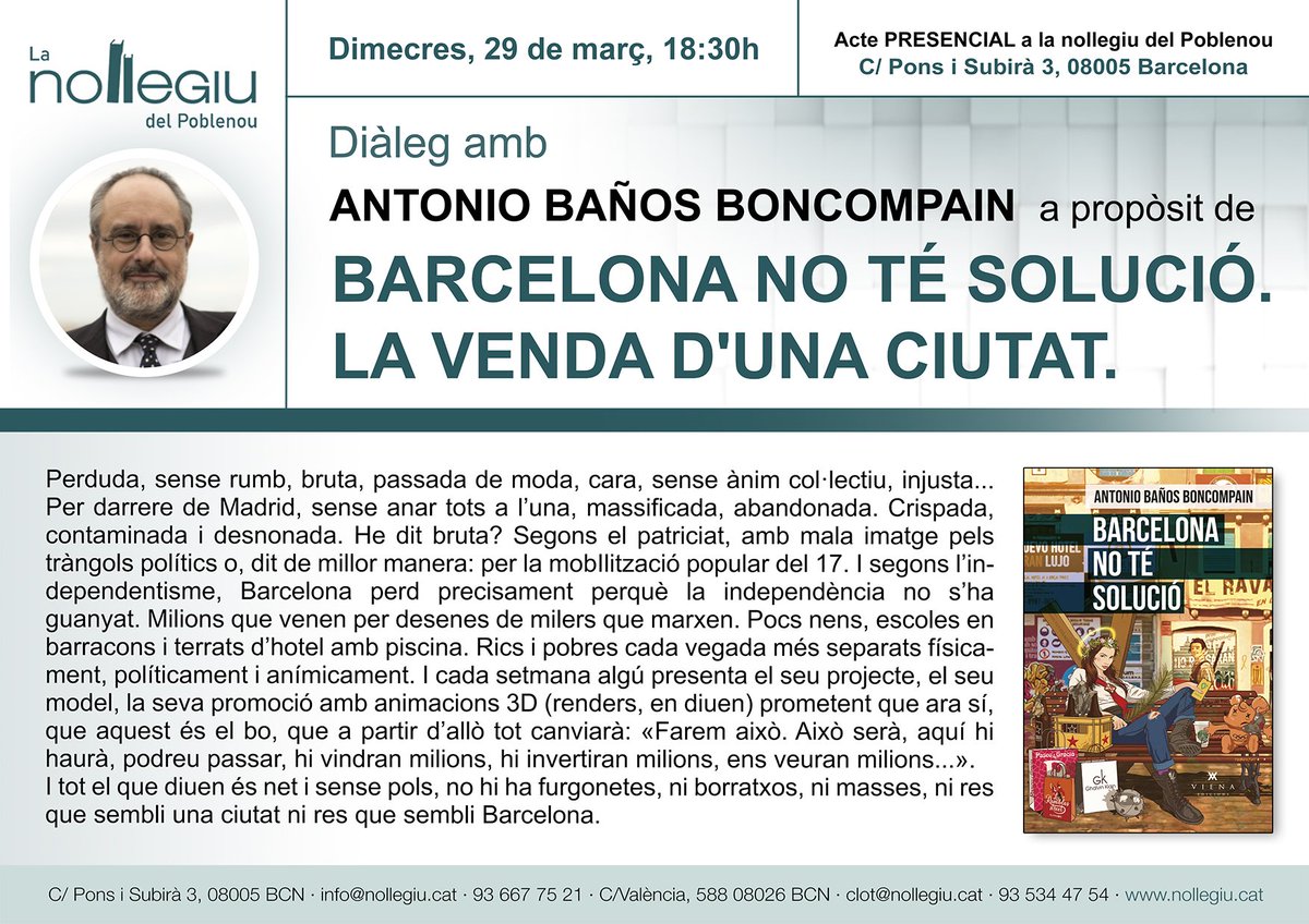 Nollegiu's tweet photo. Avui al #Poblenou, @antoniobanos_ i #Barcelona https://t.co/16eCIr6FBk