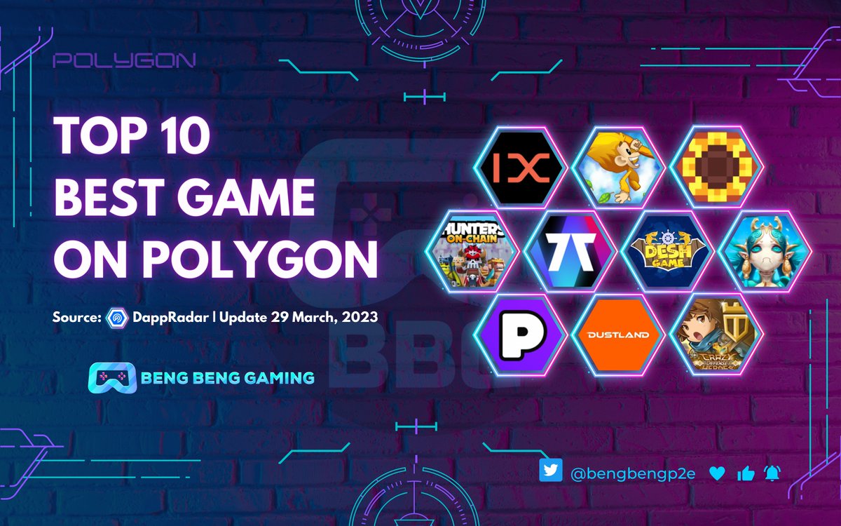 🔥TOP 10 BEST GAME ON POLYGON IN 24 HOURS🔥

<a href="/Planetix0/">PLANET IX</a> 
<a href="/BenjiBananas/">Benji Bananas</a> 
<a href="/0xSunflowerLand/">Sunflower Land</a> 
<a href="/BoomLandGames/">BoomLand</a> 
<a href="/ARC8App/">👾 Arc8 by GAMEE</a> 
<a href="/OathOfPeak/">Oath of Peak</a> 
<a href="/getplaybite/">Playbite</a> 
<a href="/the_dustland/">Dustland Runner</a> 
<a href="/BombCryptoGame/">Bomb Crypto (BCOIN)</a> 

Source: <a href="/DappRadar/">DappRadar</a> 

#Web3Gaming #NFTGame #Metaverse