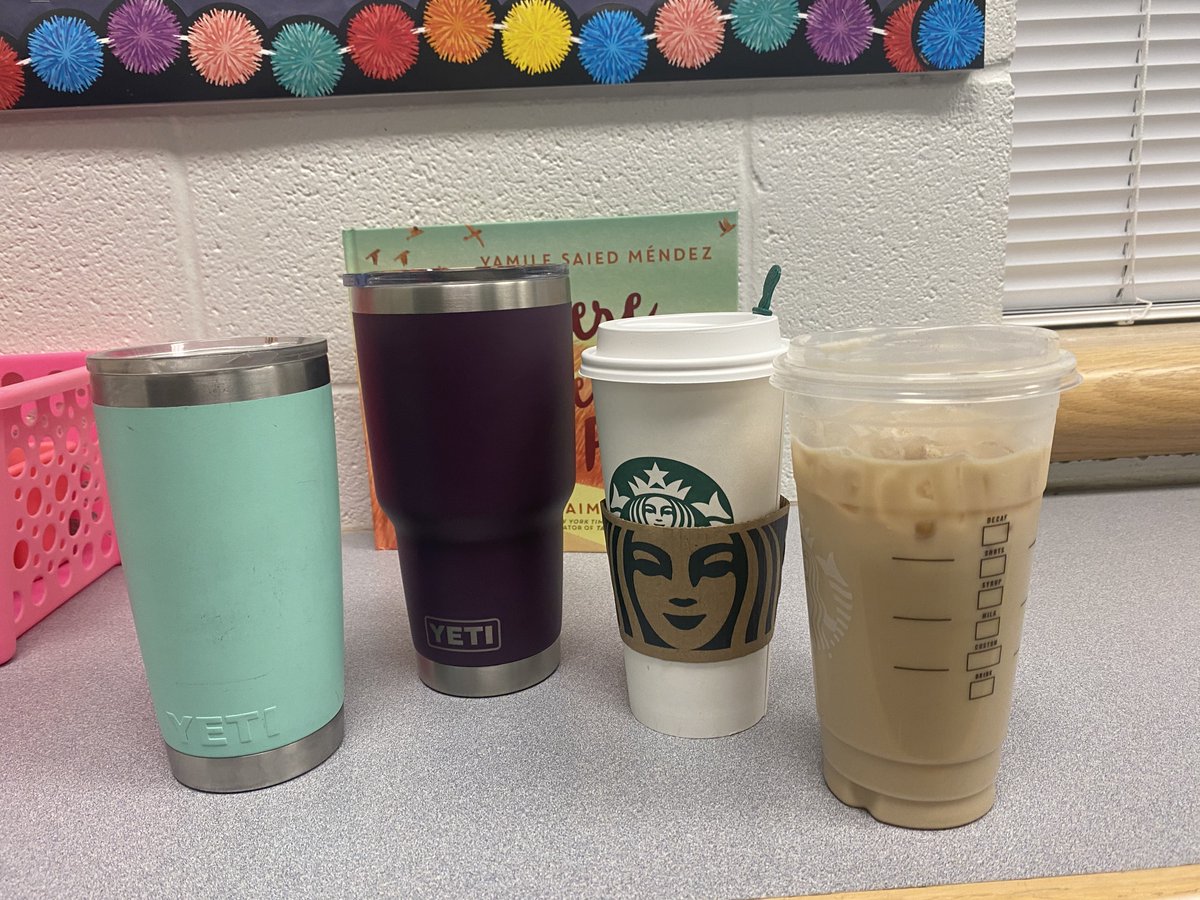 deaflibertarian's tweet photo. Hump day in a nutshell: three things of coffee and chia tea … I think I can, I think I can… #ThomastheEngine https://t.co/gvVule9z3B