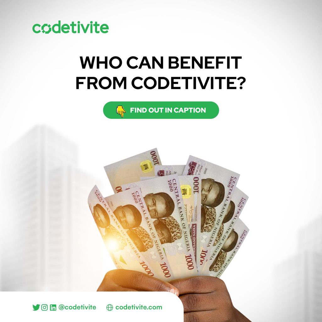 codetivite's tweet photo. Who can benefits from Codetivite?
#weareCodetivite #tech #techie #DEVCommunity #dev https://t.co/GhwsTpa6SE