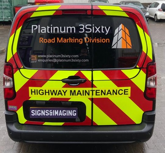 Signsandimaging's tweet photo. Another van wrapped up for the guys at Platinum 3Sixty.
Printed onto reflective for them to be seen easily when they work nights.

If you need road marking carried out these are the guys to call !!!

#reflectivesigns #fleetgraphics #vansignage #roadmarking #platinum3sixty https://t.co/5hpfp9iZUR