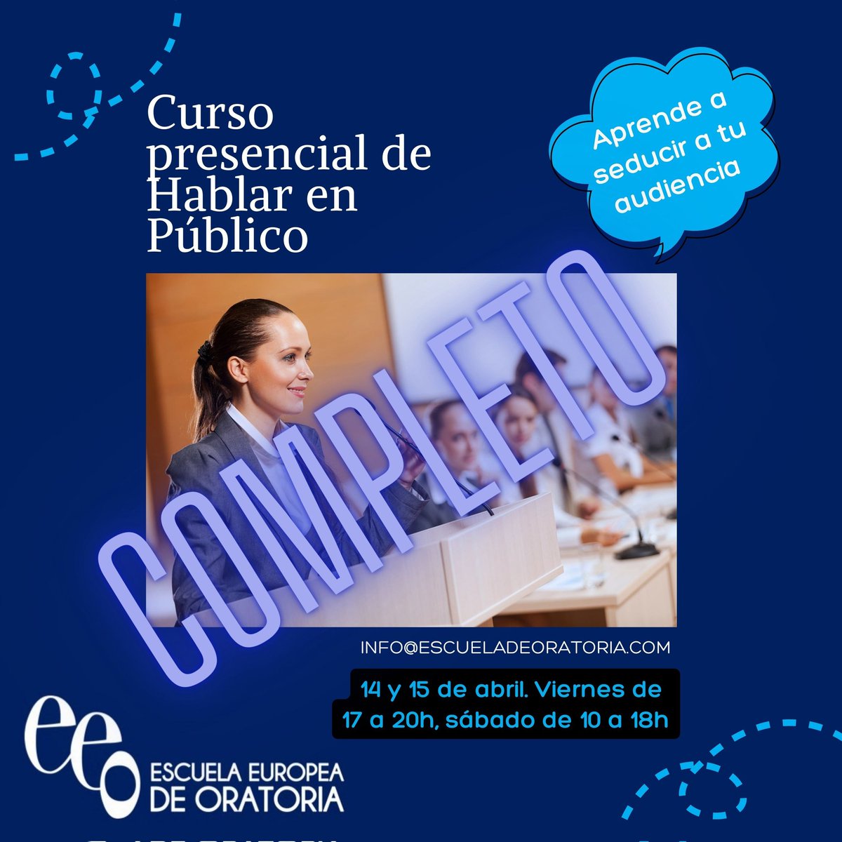 mpdelasheras's tweet photo. Abrimos el curso de #hablarenpublico del 19 y 20 de mayo. Info@escueladeoratoria.com https://t.co/jFX76tUDPj