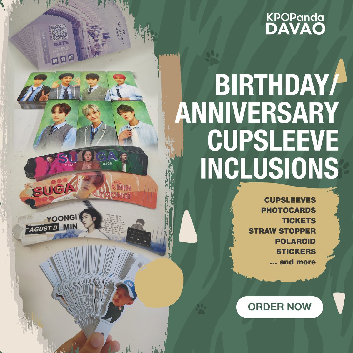 🌟WE DESIGN. WE CUSTOMIZE. WE PRINT🌟
Looking for supplier on your giveaways, concert freebies or cupsleeve events? WE GOT YOU!

‼NO MINIMUM ORDER‼ 
#Davao #kpopanda #Customize #prints #printshop #giveaways #freebies #cupsleeve #supplier #shippingavailable #concert +