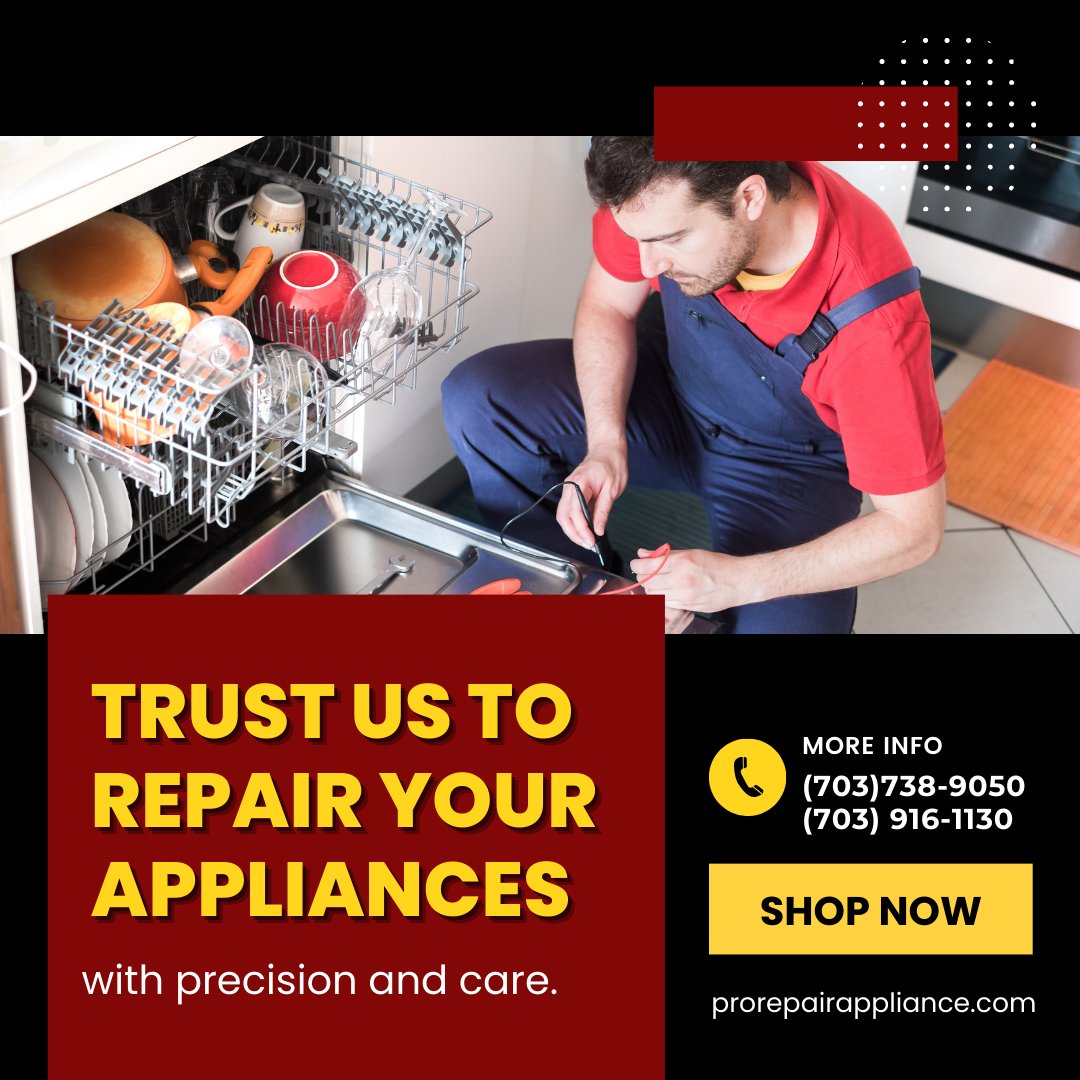 💁 One-stop solution for all your home appliances service and repair at your doorstep. Book Your Service Now!  🛠️
✅ Labor & Parts Are Guaranteed
✅ Free Service Call with Repair

Call : (703) 738-9050
Website: prorepairappliance.com
#appliancerepairs #appliancerepairservices