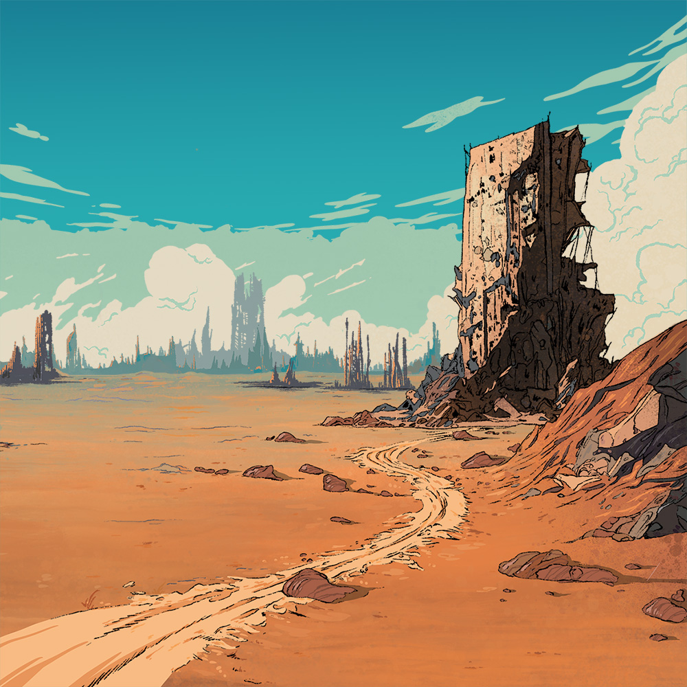 Kromes (@kromes_io) on Twitter photo The Wasteland stretches out as far as the eye can see, an endless expanse of sand, rock, and the skeletal remains of long-lost cities.
How it came to this and what roams upon its plains are mysteries only the wind can know. The Wasteland stretches out as far as the eye can see, an endless expanse of sand, rock, and the skeletal remains of long-lost cities.
How it came to this and what roams upon its plains are mysteries only the wind can know.