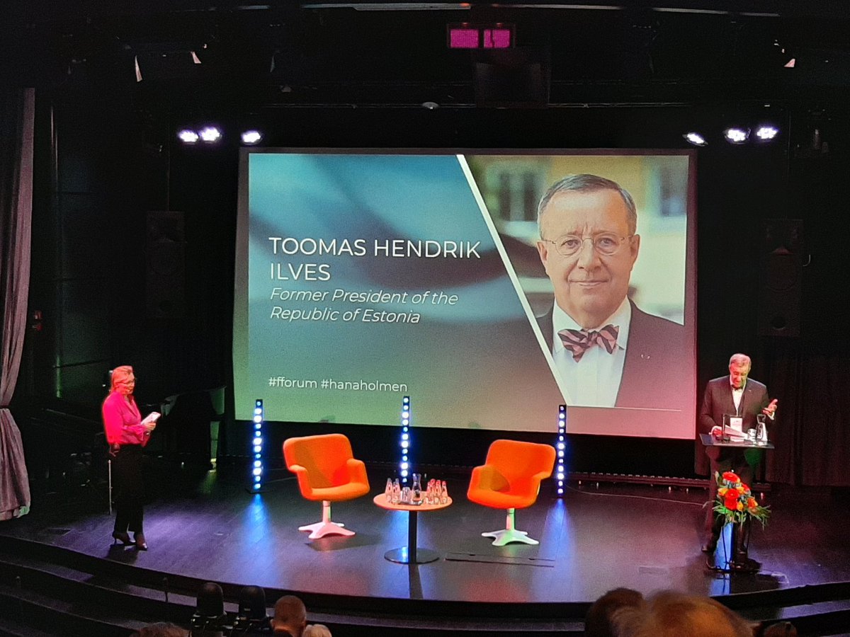 JussiHopiasepat's tweet photo. "We have to take charge!" President @IlvesToomas highlights the #digital potential of the Nordic and Baltic countries. #innovation #fforum #hanaholmen @Hanaholmen https://t.co/CptmJF5PXv