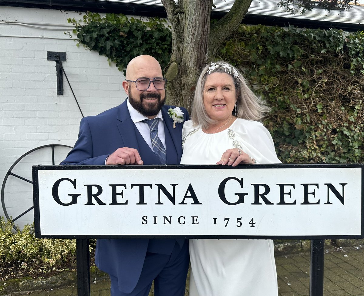 After 27 years together. We have finally said I do 🥰 #gretnagreen 🎊