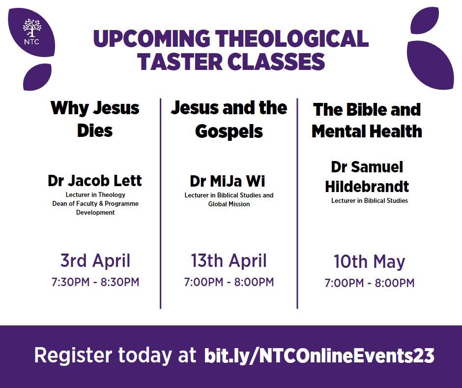 NTC_Manchester's tweet image. ❗REMINDER: We have three upcoming Taster Classes, including Jacob Lett&apos;s class on models of the atonement running NEXT WEEK during Holy Week!

Book in today to avoid disappointment! bit.ly/NTCOnlineEvent…

#theology #tasterclass #discoverNTC