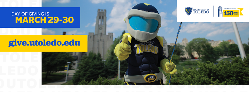 Day of Giving starts TODAY! 

University College will hold a Give Station on March 29-30 from 10 am to 2 pm in the front lobby of Rocket Hall. Donate, check out our raffle baskets, and spin the wheel for swag! 

Can't make it? Donate online at bit.ly/3G0O8IO