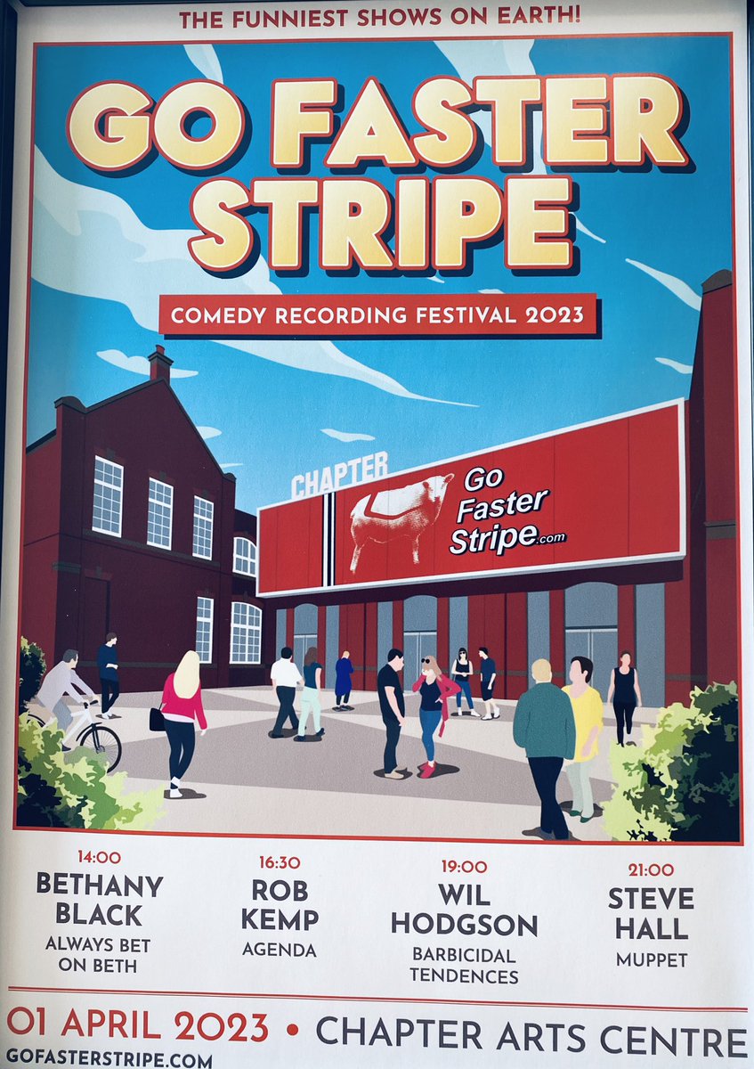 Cardiff Peeps! This Saturday Chris Evans (not that one… or that one!) is curating & filming a comedy festival at Chapter Arts Centre (probably to fund his lavish new crib!).

Only £5 per gig for shits & giggles - @gofasterchris at @chaptertweets 
inc @BeffernieBlack @RobotKemp!