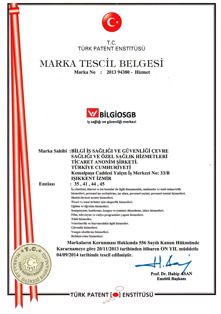 BILGIOSGB's tweet photo. Markamız tescillidir 😎 #bilgiosgb #bilgi #osgb #izmir #işsağlığıvegüvenliği #isg #işyerihekimi #işgüvenliğiuzmanı #eğitim #riskanalizi #laboratuvar #işsağlığı #işgüvenliği #isgkültürü #marka #markatescili #doktor #hekim #uzman #türkpatentenstitüsü #patent https://t.co/C4VQPulaAb
