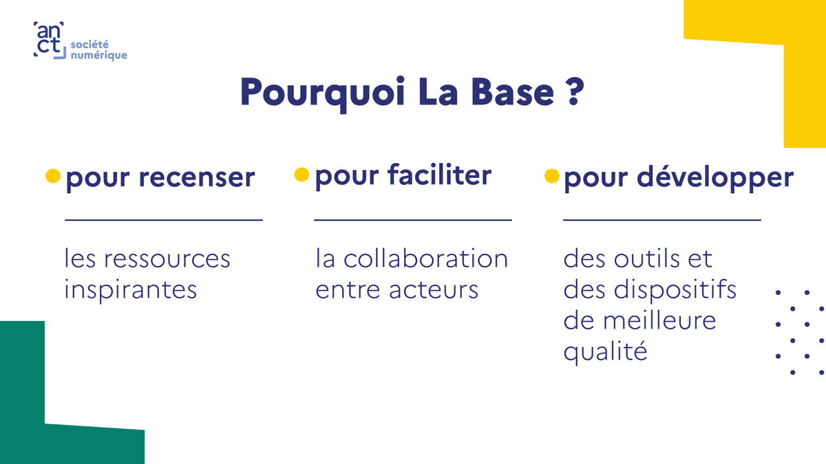 MissionSoNum's tweet image. 📌 Retrouvez sur La Base de nombreuses ressources à destination des médiateurs numériques.

💾 Fiches pratiques, trames d’ateliers… La Base recèle de contenus divers créés par l’ANCT, ses partenaires et les médiateurs numériques !

👉 Visitez La Base : labase.anct.gouv.fr/recherche