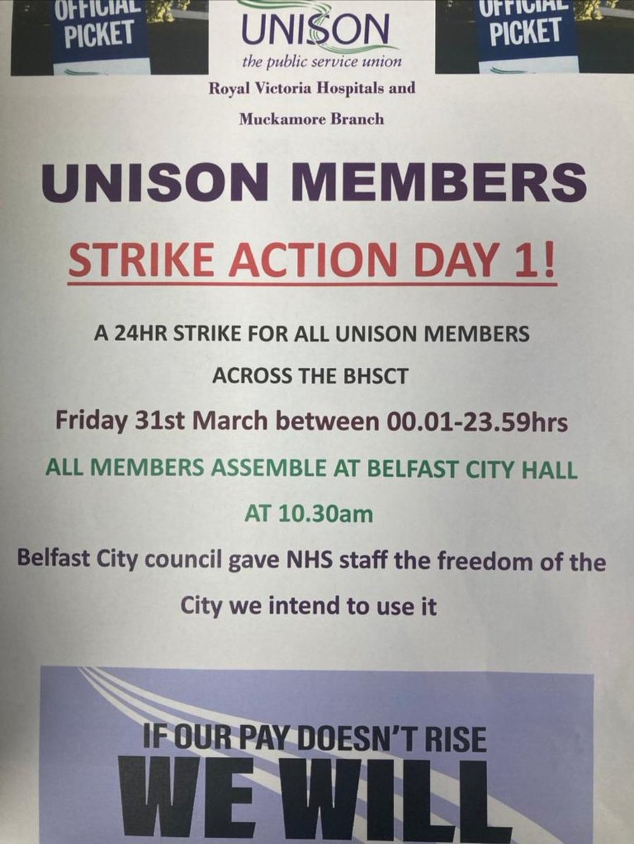 DeegallMckillen's tweet photo. This industrial action by Health staff across #NIreland is far more than pay its about ensuring you and your family get the appropriate health care in a timely manner. Staff are striking for you on a waiting list #FundOurHealth #SaveTheHSC
#SaveTheNHS https://t.co/6tkkWCMrDT