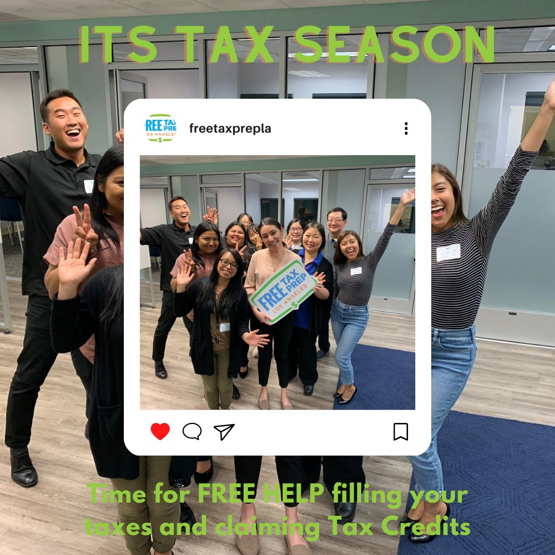 Tax season is here! Check out @FreeTaxPrepLA to learn about tax credits that may be avail to you! Plus, you can sign for free tax filing assistance 👇 