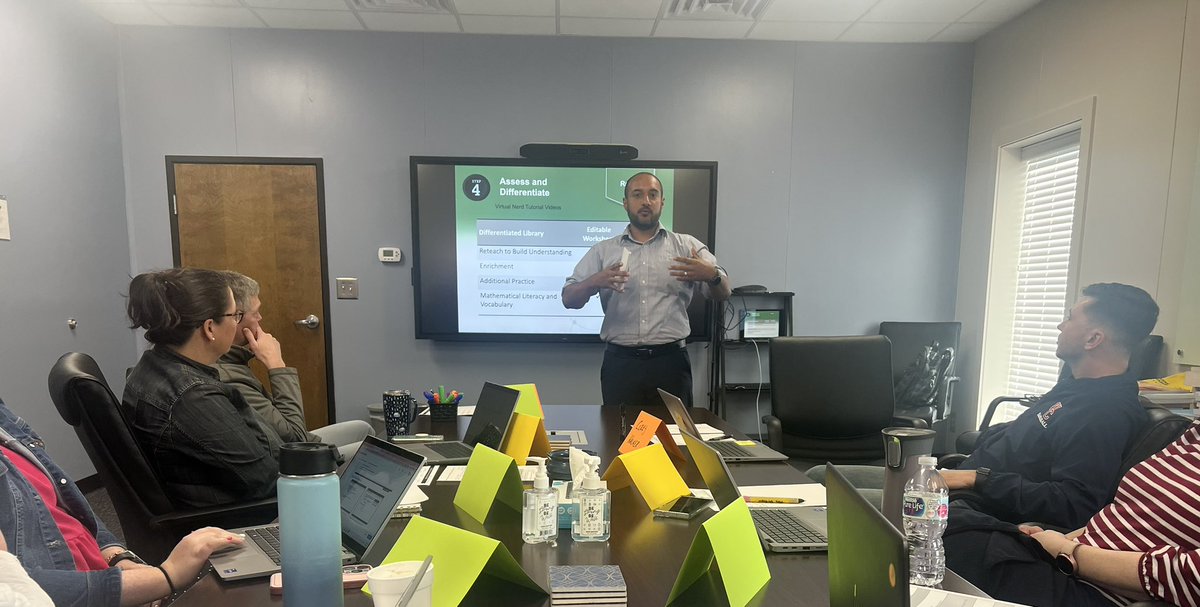 The early release gave our HS Math Focus Group time to meet and problem solve: how do we best support our HS math teachers? best teach our students? make best use of our resources?  These teachers are on 🔥 for math! <a href="/jody_mcclenny/">Jody McClenny</a>