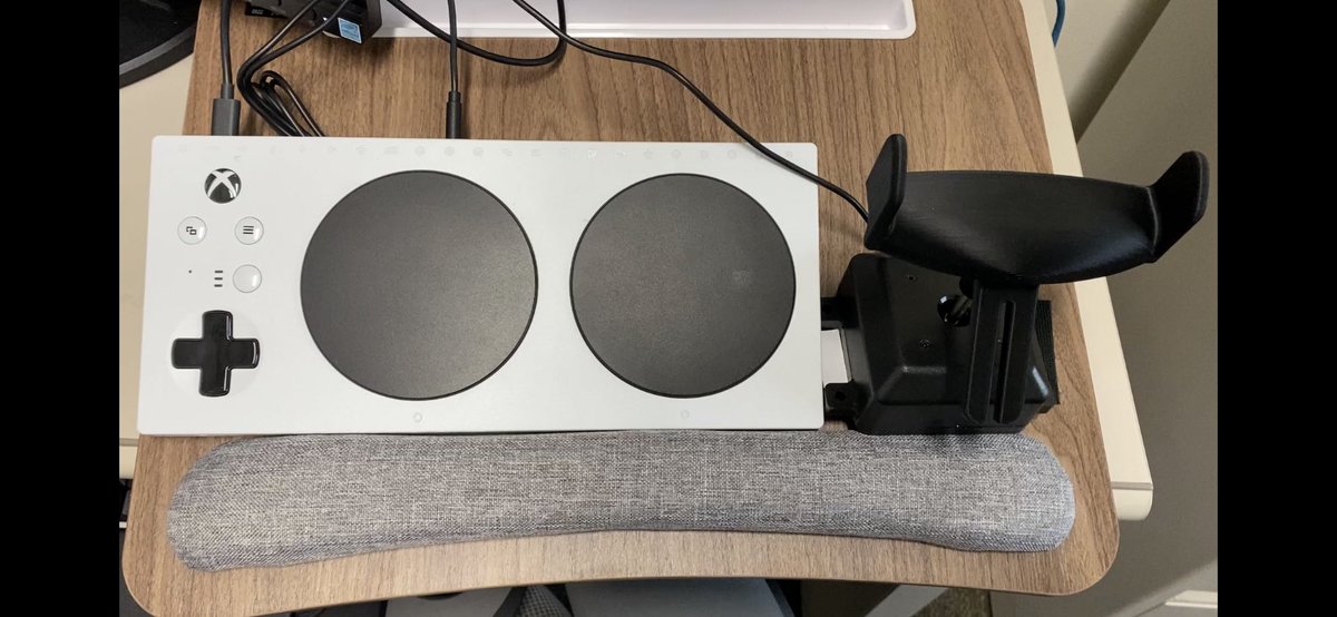 Look at the JOY on the face of this Vet with spinal cord injury – playing Mario Kart! 
        "I haven't driven in years!"

He's participating in my new study testing this ADAPTIVE CONTROLLER setup in SCI🕹

<a href="/StackUpDotOrg/">Stack Up</a> &amp; <a href="/art_is_war/">𝙰𝚛𝚝𝙸𝚜𝚆𝚊𝚛 🇵🇸</a> graciously donated everything, thank you❤️