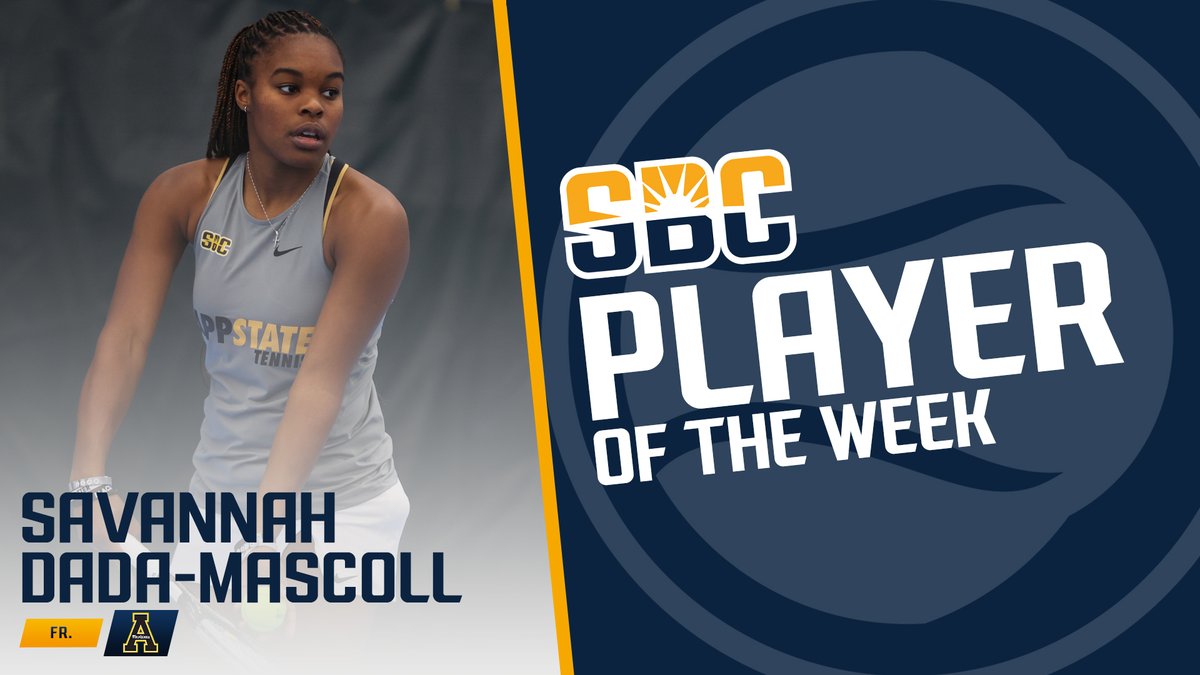 𝗠𝗢𝗨𝗡𝗧𝗔𝗜𝗡𝗘𝗘𝗥 𝗠𝗔𝗚𝗜𝗖.

<a href="/AppWTennis/">App State Tennis</a>’ Savannah Dada-Mascoll extended her singles streak to nine with a pair of doubles wins in two conference wins to earn Sun Belt Women’s Tennis Player of the Week honors. #SunBeltWTEN ☀️🎾

📰 » sunbelt.me/3KjvSwM