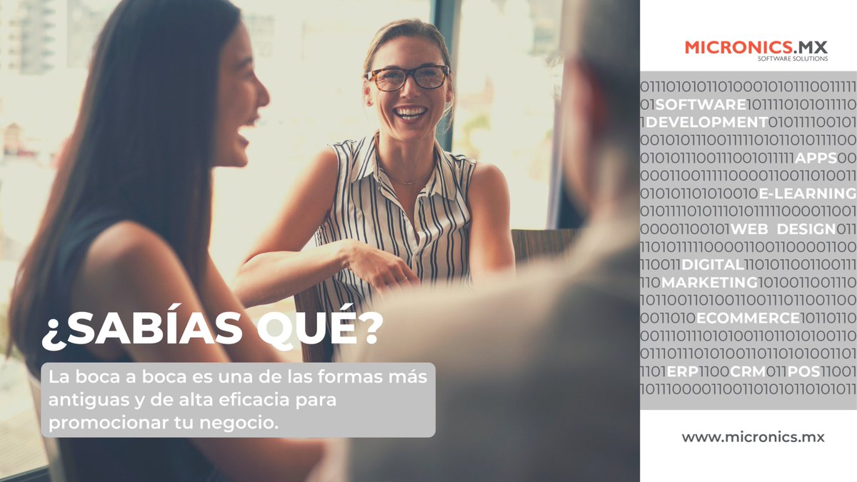 MicronicsMX's tweet photo. ¿Sabías qué? La boca a boca es una de las formas más antiguas y de alta eficacia para promocionar tu negocio

Contáctanos👀: https://t.co/5jo3SP03oE
#Micronicsmx  #Online #Crecimiento #Colaboradores #Global #Internet #Soluciones #Empresas #Mexico #Desarrollo https://t.co/tItkzyrcXR