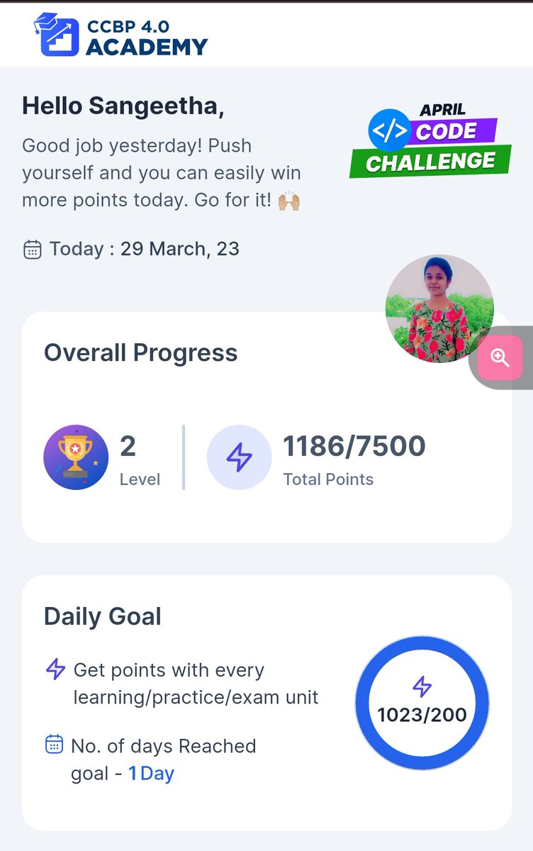 Hello everyone 
Daily goal completed 
@nxtwave_tech 
#ccbp #ccbpian #nxtwave #ibhubs